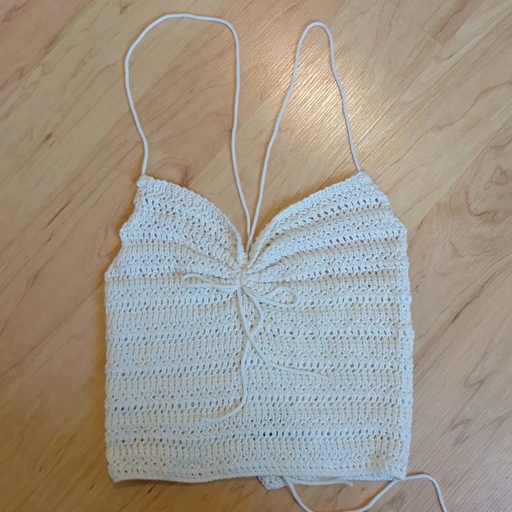 NWOT Shein Crochet Halter Top L